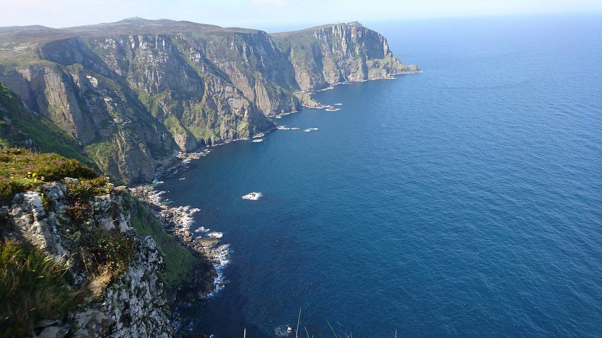 Colorful storefronts in Dunfanaghy town centre County Donegal